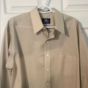 Stafford Men's Tan Dress Shirt